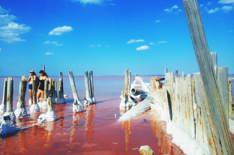 Розовое озеро Сасык-Сиваш Крым